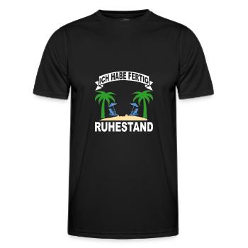 Ich habe fertig ruhestand - Männer Funktions-T-Shirt - Schwarz - Vorne - AI Model Male 178 dark (178cm)