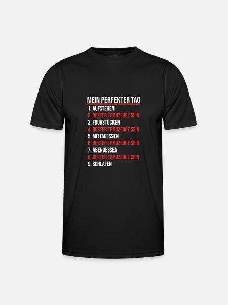 Trauzeuge - Männer Funktions-T-Shirt - Schwarz