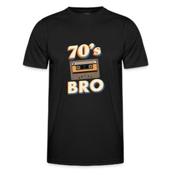 70er Jahre Party Outfit Kostüm 70er Party - Männer Funktions-T-Shirt - Schwarz - Vorne - AI Model Male 178 dark (178cm)