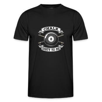 Billard 8 boules - T-shirt sport Homme - noir - Devant - AI Model Male 178 dark (178cm)