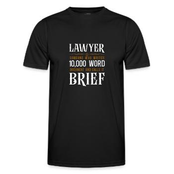 Jeune Avocat Avocat Avocat Avocat - T-shirt sport Homme - noir - Devant - AI Model Male 178 dark (178cm)