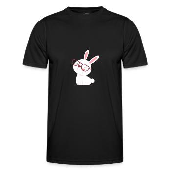 Lièvre - T-shirt sport Homme - noir - Devant - AI Model Male 178 dark (178cm)