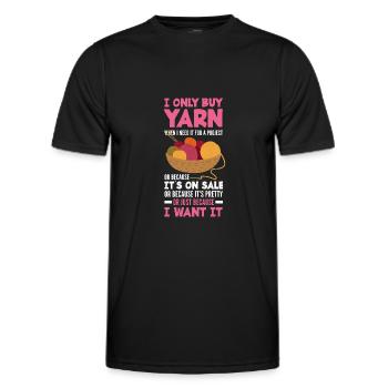 Stricken Stricknadeln Stricknadel Strickerei - Männer Funktions-T-Shirt - Schwarz - Vorne - AI Model Male 178 dark (178cm)