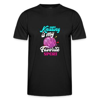 Tricot Aiguille à tricoter Aiguille à tricoter - T-shirt sport Homme - noir - Devant - AI Model Male 178 dark (178cm)