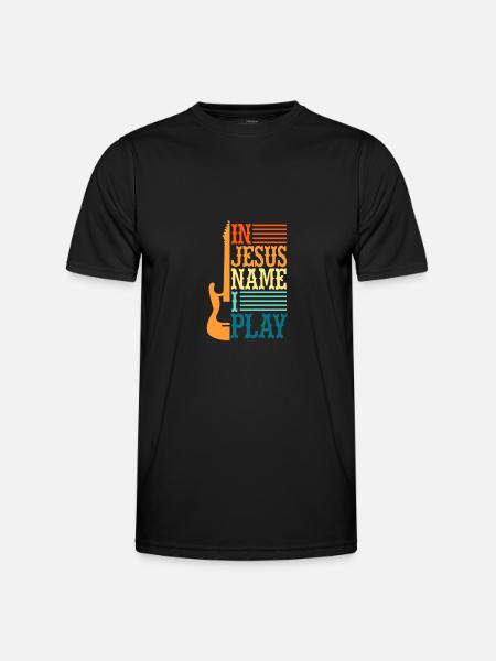 Guitar Jesus - Men's Functional T-Shirt - black