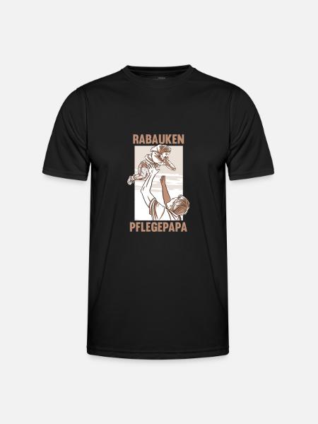 Pflegepapa - Männer Funktions-T-Shirt - Schwarz