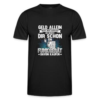 Amateurfunk Leidenschaft Funkgerät Amateurfunker - Männer Funktions-T-Shirt - Schwarz - Vorne - AI Model Male 178 dark (178cm)