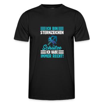 Sternzeichen Schütze - Männer Funktions-T-Shirt - Schwarz - Vorne - AI Model Male 178 dark (178cm)