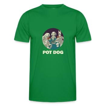 Joueur de poker Texas Holdem - T-shirt sport Homme - vert - Devant - AI Model Male 178 dark (178cm)