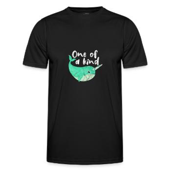Narwal - Männer Funktions-T-Shirt - Schwarz - Vorne - AI Model Male 178 dark (178cm)