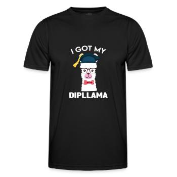 Abschluss-Abschluss-Geschenk - Männer Funktions-T-Shirt - Schwarz - Vorne - AI Model Male 178 dark (178cm)