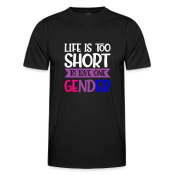 Bisexuel Bisexuel Drapeau LGBT - T-shirt sport Homme - noir - Devant - AI Model Male 178 dark (178cm)