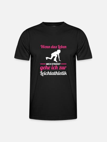 Leichtathletik - Männer Funktions-T-Shirt - Schwarz