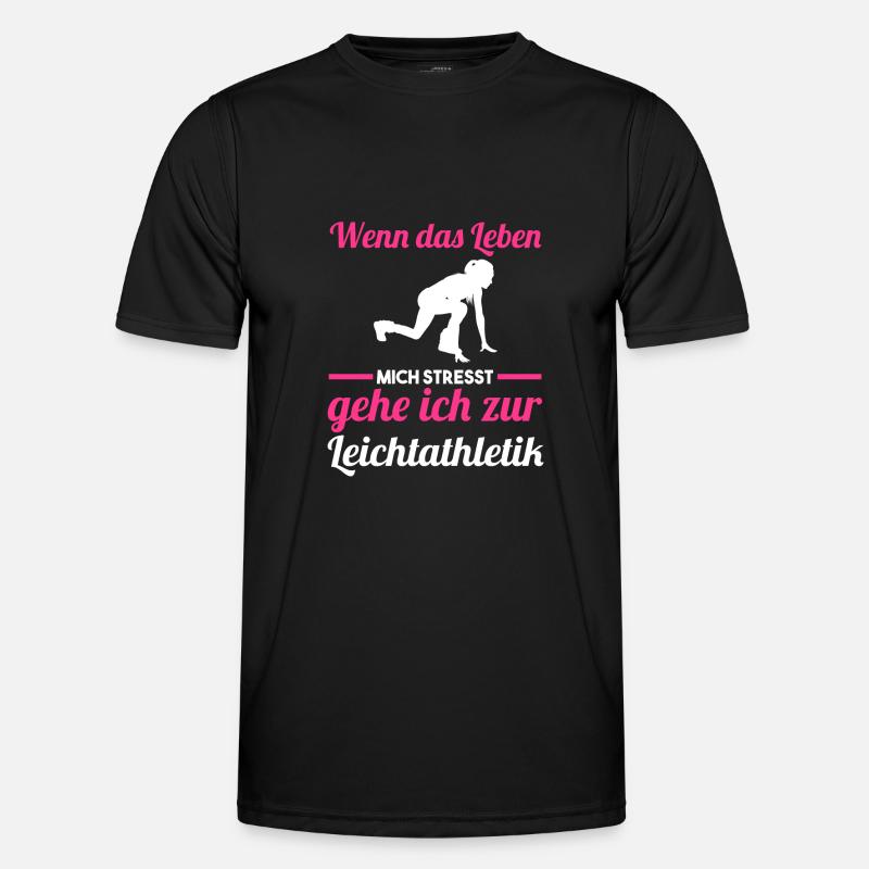 Leichtathletik - Männer Funktions-T-Shirt - Schwarz