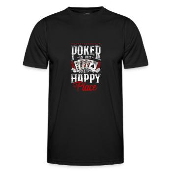Poker Vintage Poker Est Mon Heureux - T-shirt sport Homme - noir - Devant - AI Model Male 178 dark (178cm)