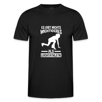 Leichtathletik - Männer Funktions-T-Shirt - Schwarz - Vorne - AI Model Male 178 dark (178cm)