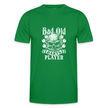 Jeu de fléchettes Old Man joueur de fléchettes Bad Old - T-shirt sport Homme - vert - Devant - AI Model Male 178 dark (178cm)