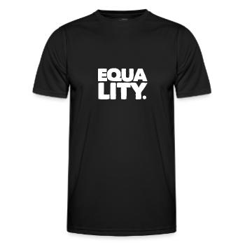 Droits de l’homme - T-shirt sport Homme - noir - Devant - AI Model Male 178 dark (178cm)