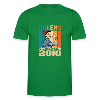 Queens Are Born In 2010 - Men's Functional T-Shirt - kelly green - Front - AI Model Male 178 dark (178cm)