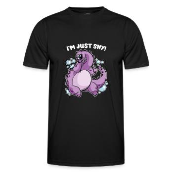 Ich bin nur schüchtern Das Monster von Loch Ness - Männer Funktions-T-Shirt - Schwarz - Vorne - AI Model Male 178 dark (178cm)