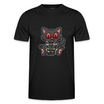 Shibari Kitty BDSM Bondage Lover - Men's Functional T-Shirt - black - Front - AI Model Male 178 dark (178cm)
