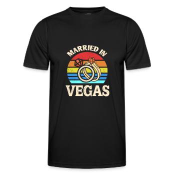 Married in Vegas - Men's Functional T-Shirt - black - Front - AI Model Male 178 dark (178cm)