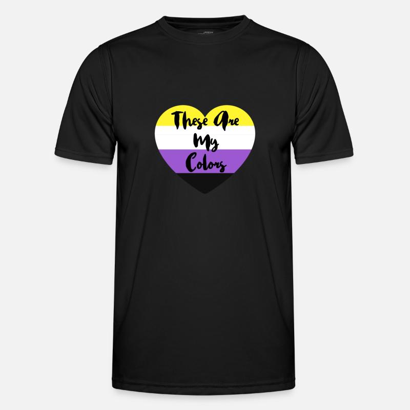 Non-binary non-binary flag LGBTQ gift - Men's Functional T-Shirt - black