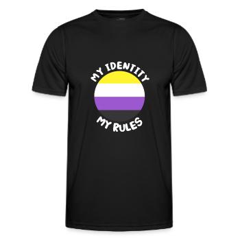 Non-binary non-binary flag LGBTQ gift - Men's Functional T-Shirt - black - Front - AI Model Male 178 dark (178cm)
