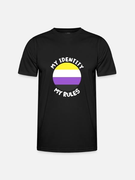 Non-binary non-binary flag LGBTQ gift - Men's Functional T-Shirt - black