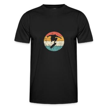 Skateboard Skater Skate Skaten Geschenk - Männer Funktions-T-Shirt - Schwarz - Vorne - AI Model Male 178 dark (178cm)