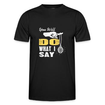 Vous ferez ce que je dis hypnose - T-shirt sport Homme - noir - Devant - AI Model Male 178 dark (178cm)