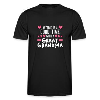 Great-grandmother Great-grandmother Family gift - Men's Functional T-Shirt - black - Front - AI Model Male 178 dark (178cm)