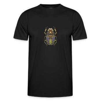 Egyptian Scarab I Dung Beetle Lucky Charm - Men's Functional T-Shirt - black - Front - AI Model Male 178 dark (178cm)