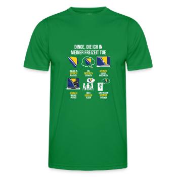 Bosnien Spruch | Lustiger Freizeit Spruch Bosnia - Männer Funktions-T-Shirt - Kelly Green - Vorne - AI Model Male 178 dark (178cm)