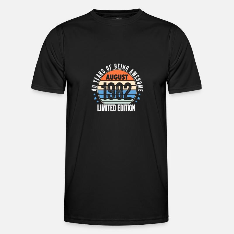 August 1982 - Männer Funktions-T-Shirt - Schwarz
