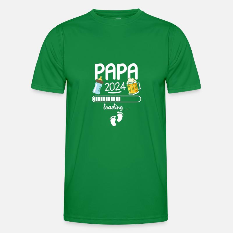 Papa 2024 Loading Männer Funktions-T-Shirt
