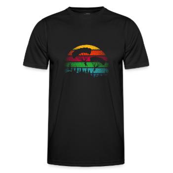 Fallschirm Skydive Fallschirmspringer Geschenk - Männer Funktions-T-Shirt - Schwarz - Vorne - AI Model Male 178 dark (178cm)