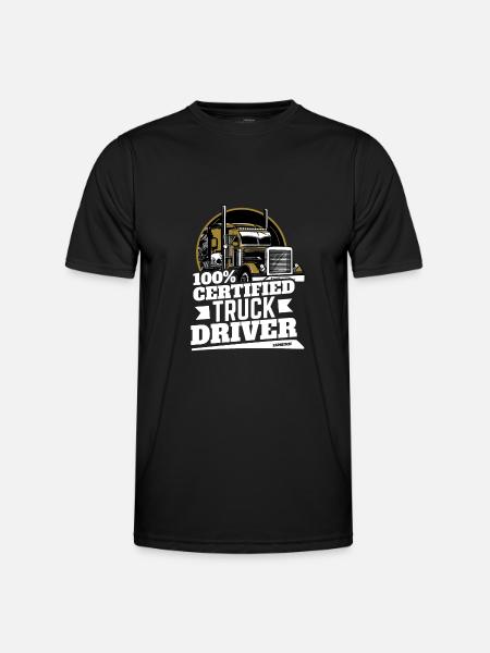 100% Certified Truck Driver - Men's Functional T-Shirt - black