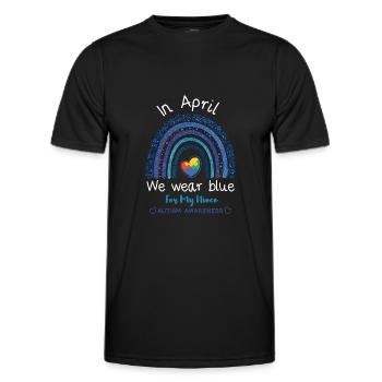 Nièce Autisme Autisme Spécial Autisme Sensibilisation - T-shirt sport Homme - noir - Devant - AI Model Male 178 dark (178cm)