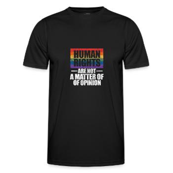 Human Rights Anti-Racism Tolerance Gift - Men's Functional T-Shirt - black - Front - AI Model Male 178 dark (178cm)