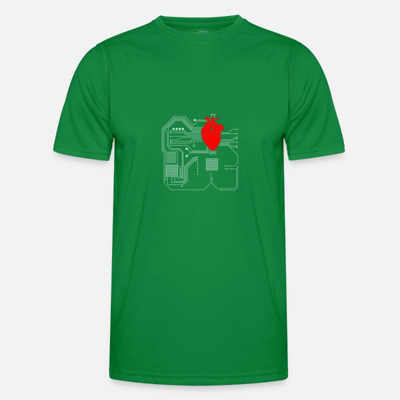 Computerchip, CPU Herz - Computer Geek Männer Funktions-T-Shirt