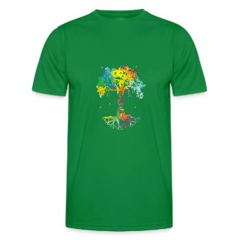 Baum des Lebens DNA Wissenschaft Baum des Wissens - Männer Funktions-T-Shirt - Kelly Green - Vorne - AI Model Male 178 dark (178cm)
