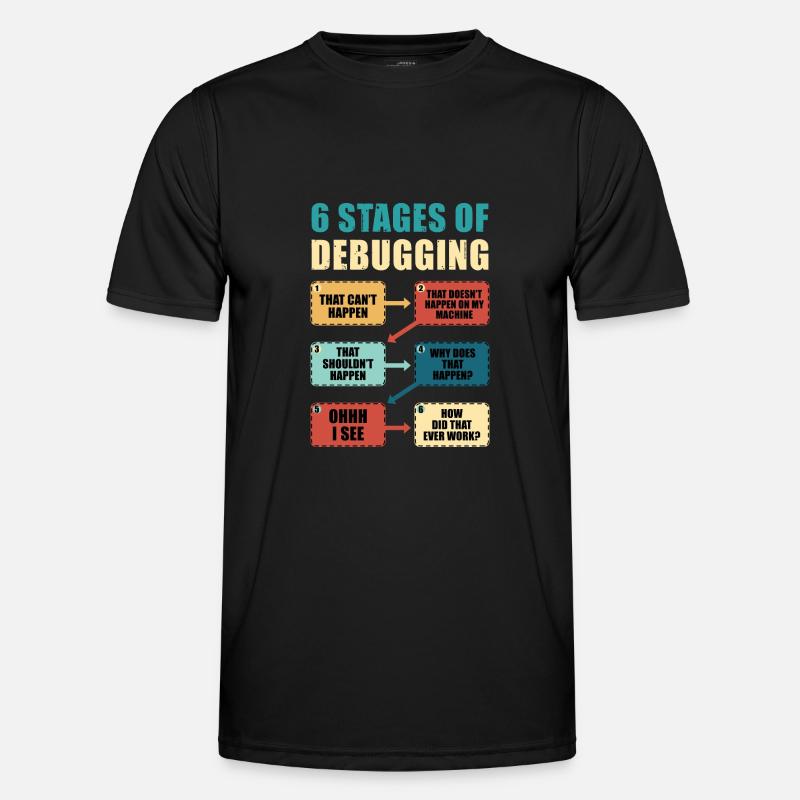 Programmieren Debugging Lustiges Programmierergeschenk - Männer Funktions-T-Shirt - Schwarz