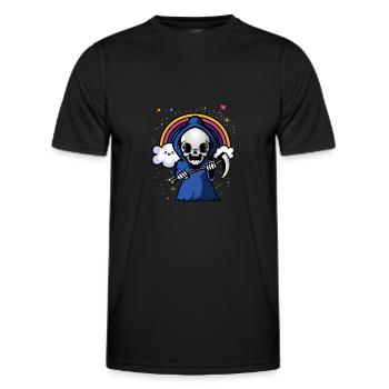 Rétro Gothique Vintage Goth Occulte - T-shirt sport Homme - noir - Devant - AI Model Male 178 dark (178cm)