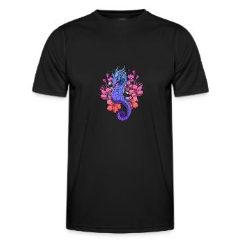 Rétro Gothique Vintage Goth Occulte - T-shirt sport Homme - noir - Devant - AI Model Male 178 dark (178cm)