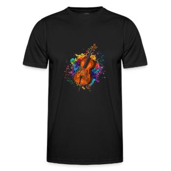 Klassische Musik Cellist Musikinstrument Cello - Männer Funktions-T-Shirt - Schwarz - Vorne - AI Model Male 178 dark (178cm)