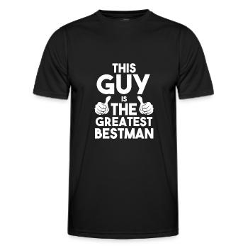 Best man Best man Gift - Men's Functional T-Shirt - black - Front - AI Model Male 178 dark (178cm)