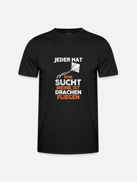 Drachenfliegen - Männer Funktions-T-Shirt - Schwarz