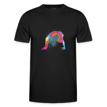 Bunt Figur Turnen Turnerin Gymnastik Geschenke - Männer Funktions-T-Shirt - Schwarz - Vorne - AI Model Male 178 dark (178cm)