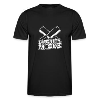 Fleischer Metzger Schlachter - Männer Funktions-T-Shirt - Schwarz - Vorne - AI Model Male 178 dark (178cm)